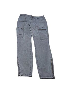 Lila Ryan Jeans Womens Size 10P Straight Zipper Leg Mid Rise Gray Denim Pants